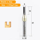 Fresa Reta 6,35mm Arden CNC TCT – Haste 1/4" para MDF, Compensado e Aglomerado