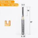 Fresa Reta 6,35mm Arden CNC TCT – Haste 1/4" para MDF, Compensado e Aglomerado