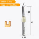 Fresa Reta 6,35mm Arden CNC TCT – Haste 1/4" para MDF, Compensado e Aglomerado