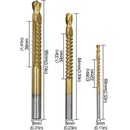 Kit Brocas Escalonadas Titânio + Punção Automático