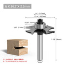 Fresa Com Rolamento 1/4 6mm 6.35mm