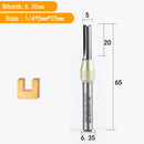 Fresa Reta 6,35mm Arden CNC TCT – Haste 1/4" para MDF, Compensado e Aglomerado