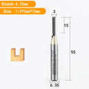 Fresa Reta 6,35mm Arden CNC TCT – Haste 1/4" para MDF, Compensado e Aglomerado