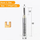 Fresa Reta 6,35mm Arden CNC TCT – Haste 1/4" para MDF, Compensado e Aglomerado