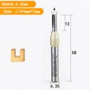 Fresa Reta 6,35mm Arden CNC TCT – Haste 1/4" para MDF, Compensado e Aglomerado