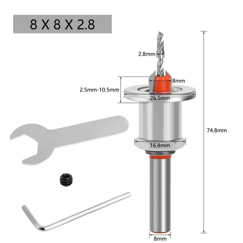 Broca Escareador 8mm Com Limitador - JoinerStore