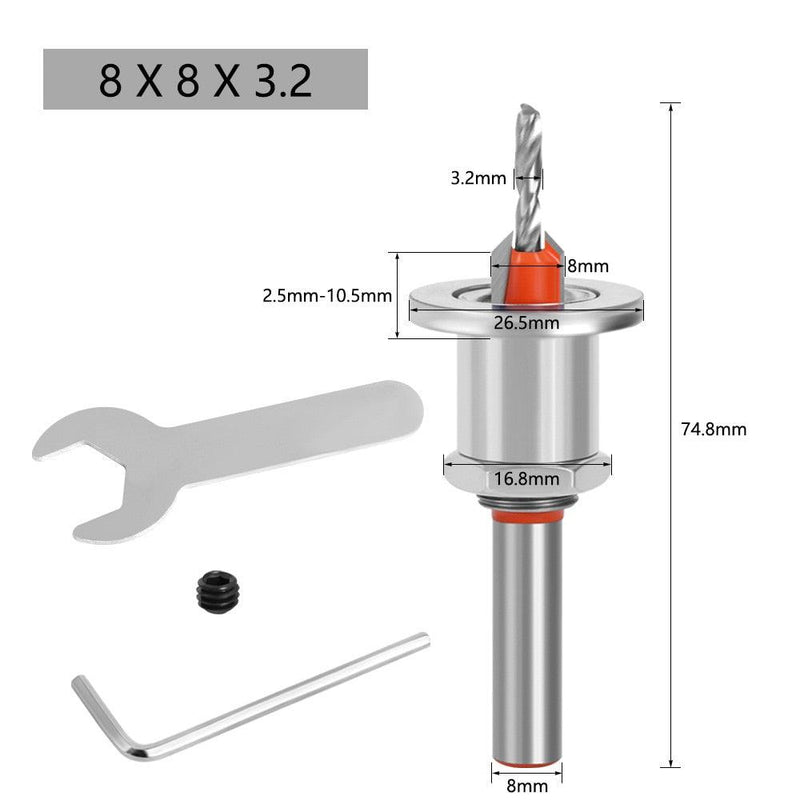 Broca Escareador 8mm Com Limitador - JoinerStore